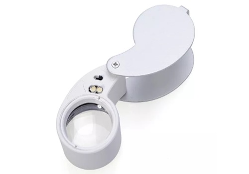 แว่นขยายตรวจงาน แว่นขยายส่องงาน Eye loupe led 40x25 bsc
